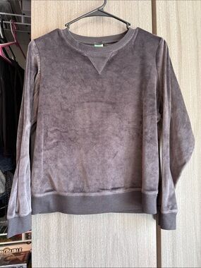 Honeydew Intimates Velvet Crewneck Sweatshirt - Charcoal Gray